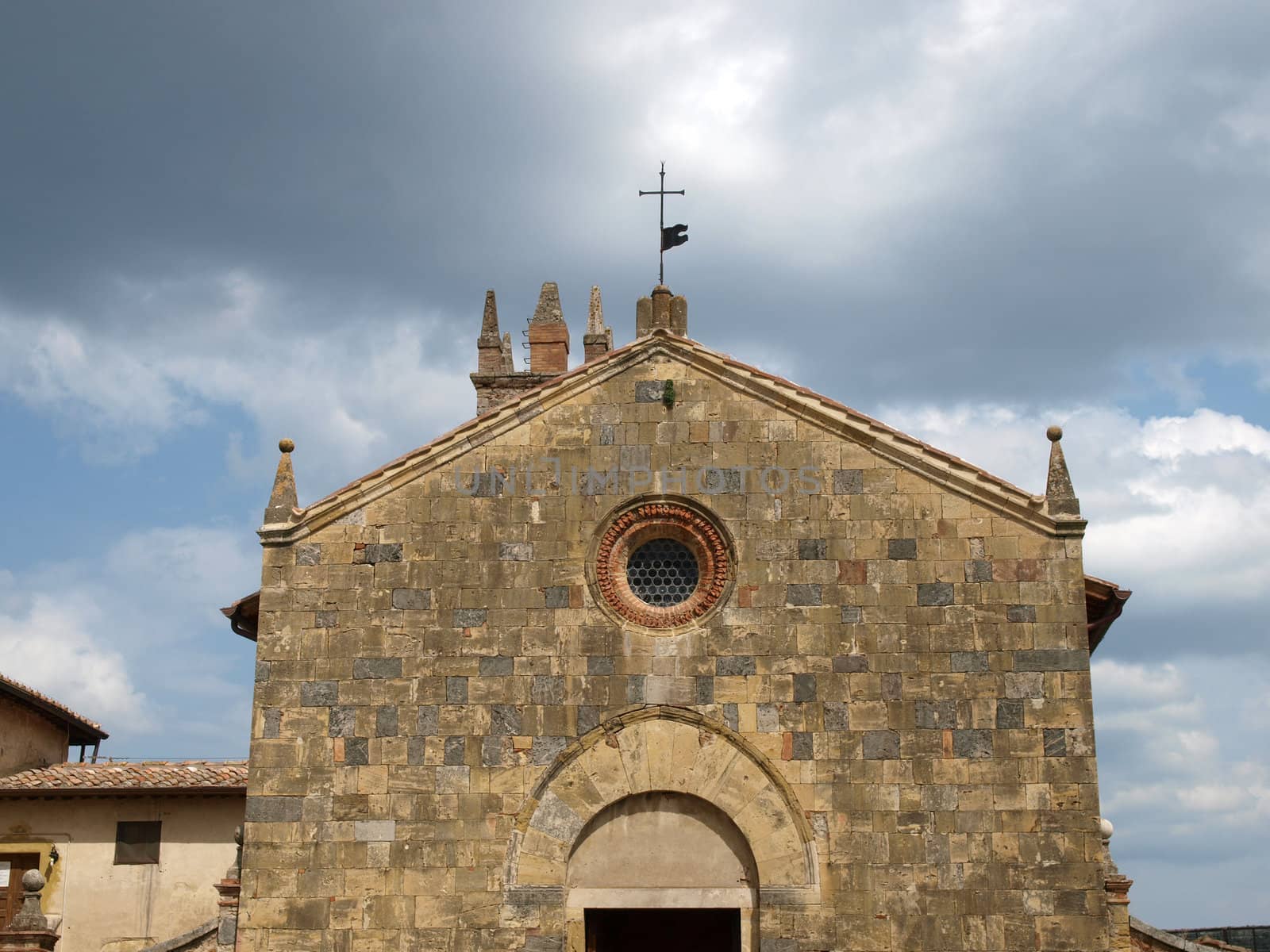  Monteriggioni - Santa Maria church. This church located in Piazza Roma, was built in the 13th century