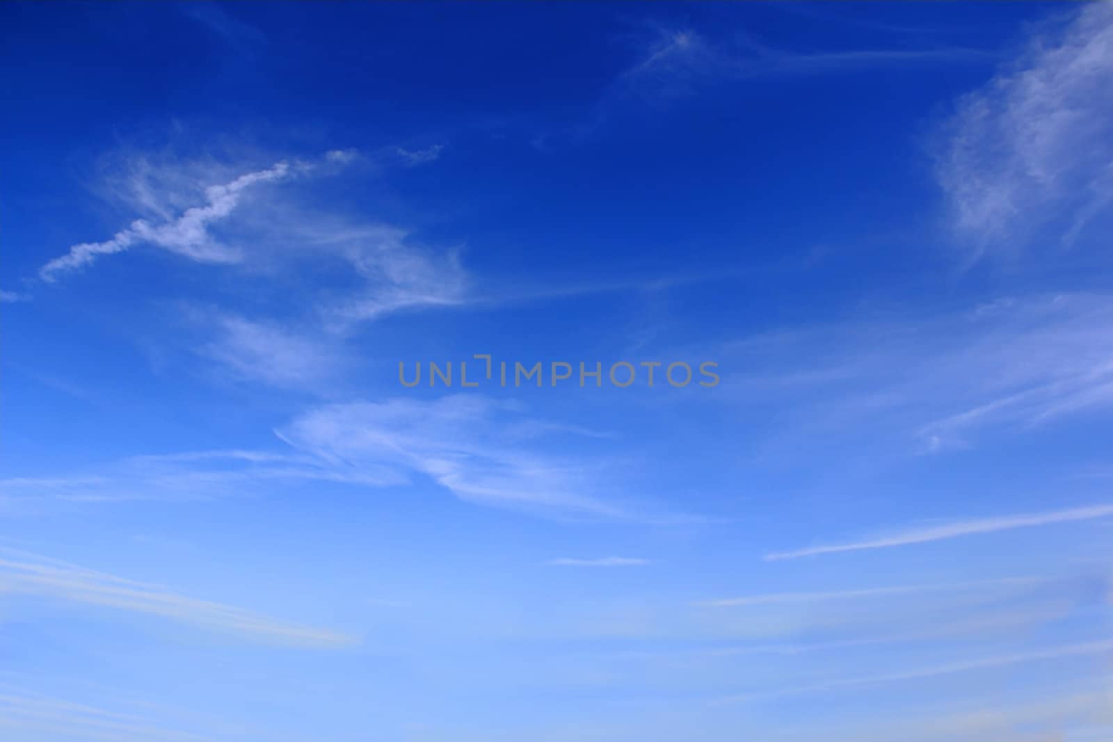 Image of the summer fluffy blue sky