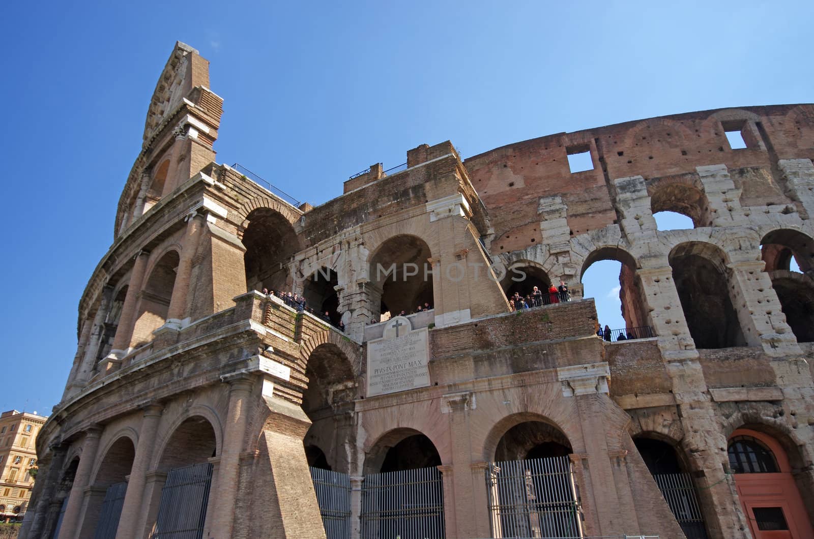 ROME, ITALY - MARCH 10: Rome amphitheatre, Colosseum ruin is the favorite destination of Rome on March 10, 2011 in Rome, Italy