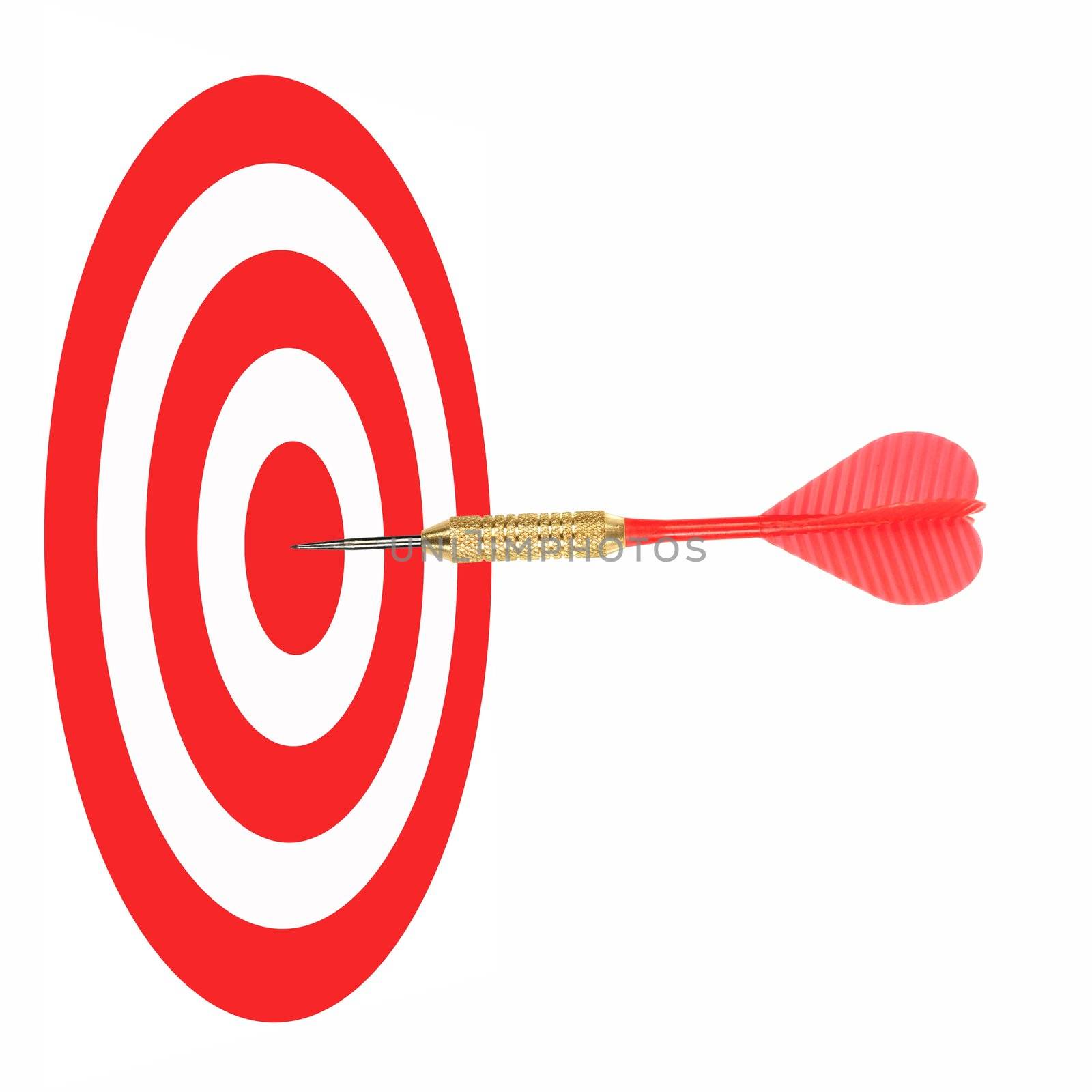 Playing darts isolated against a white background