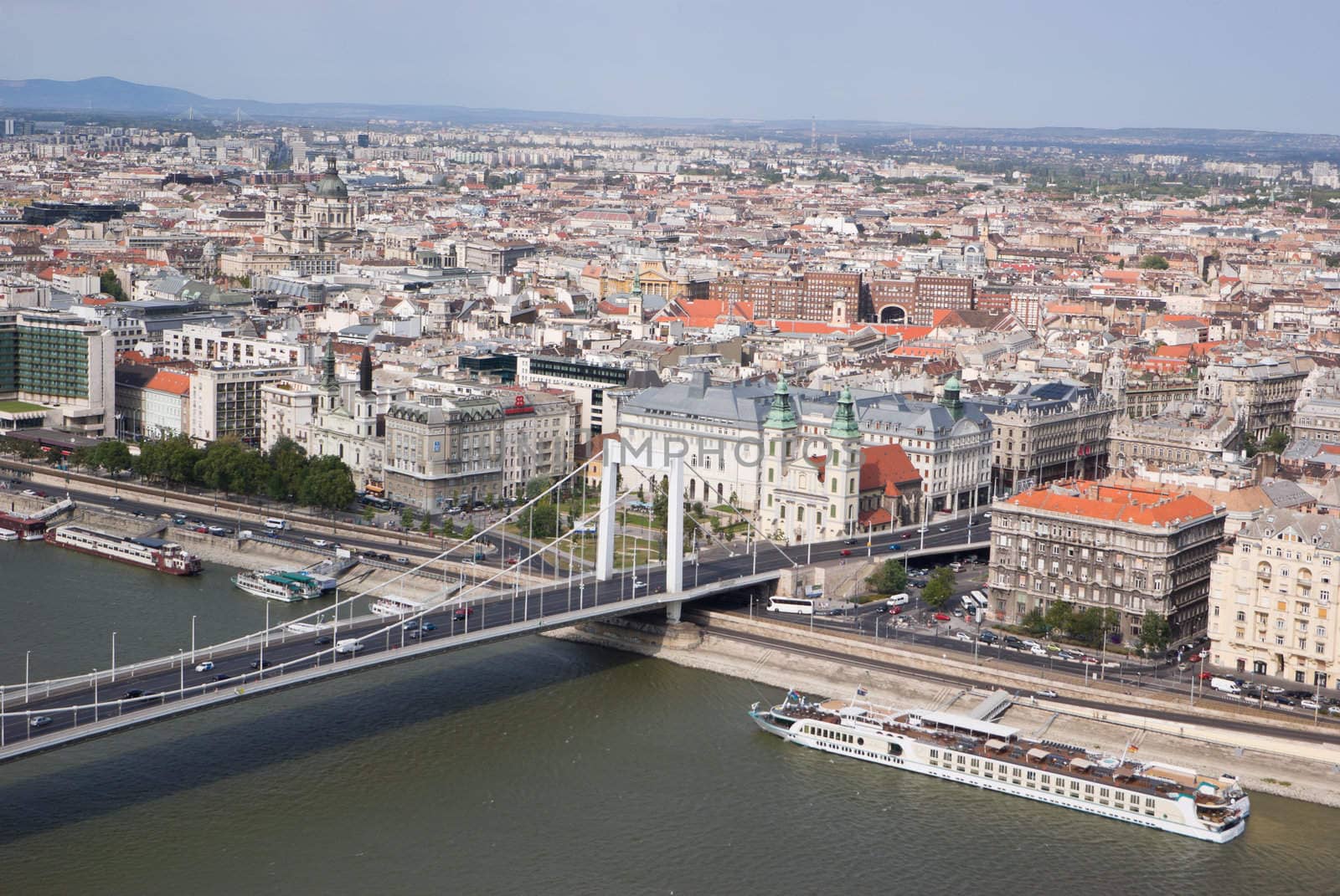 Bridge on the River Danube in Budapest, capital of Hungary