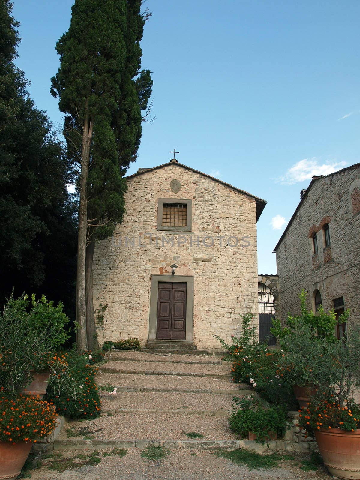 A small rural church in Tuscany