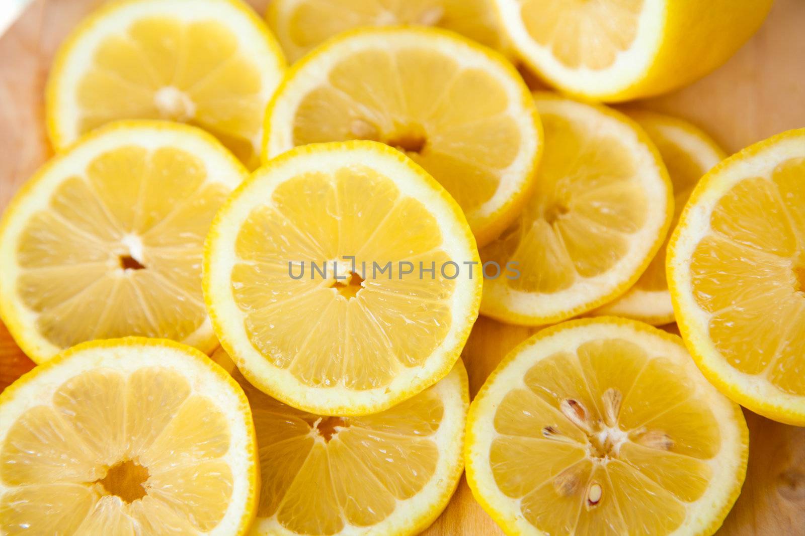 Slice of fresh lemon