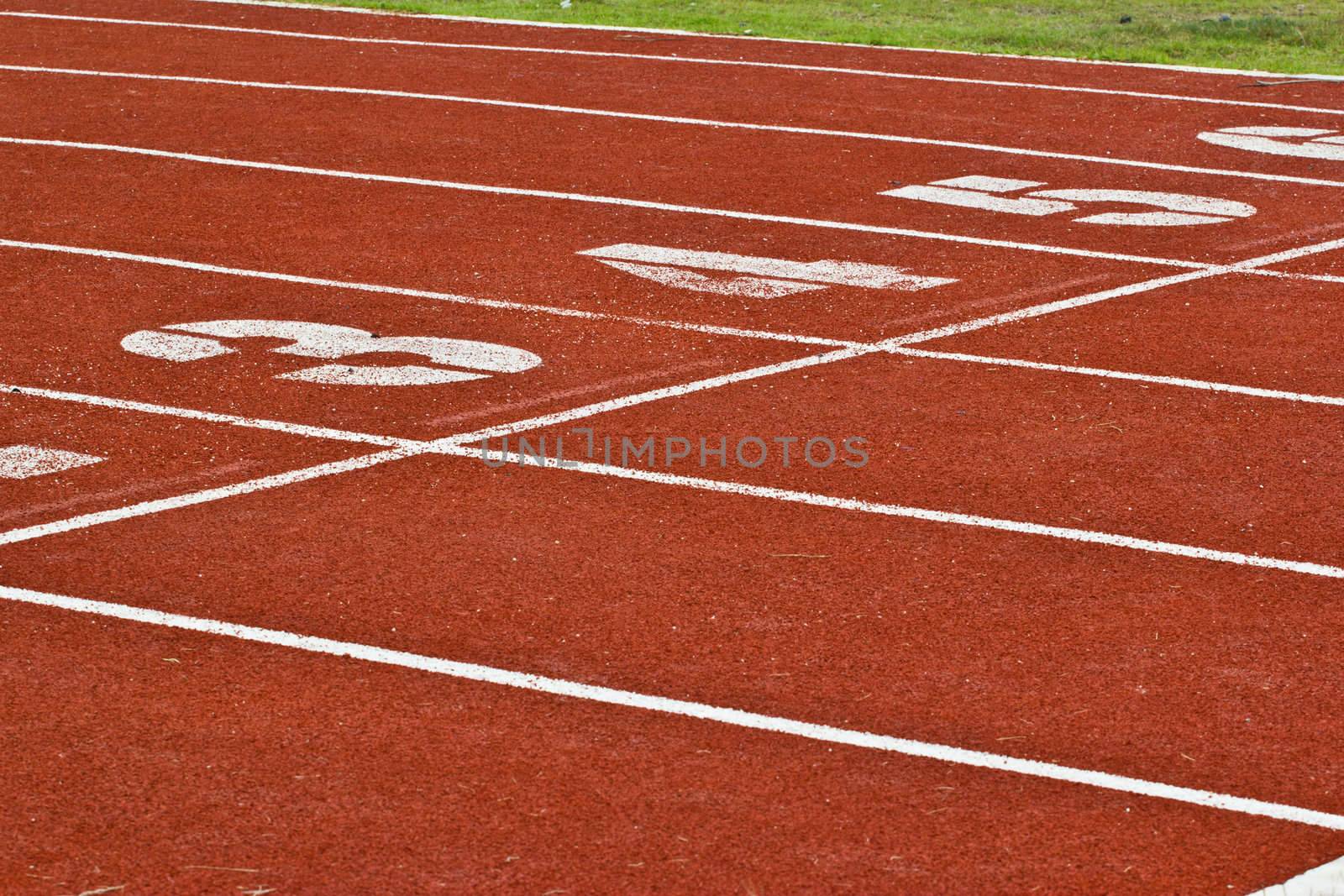 Racing lanes with numbers