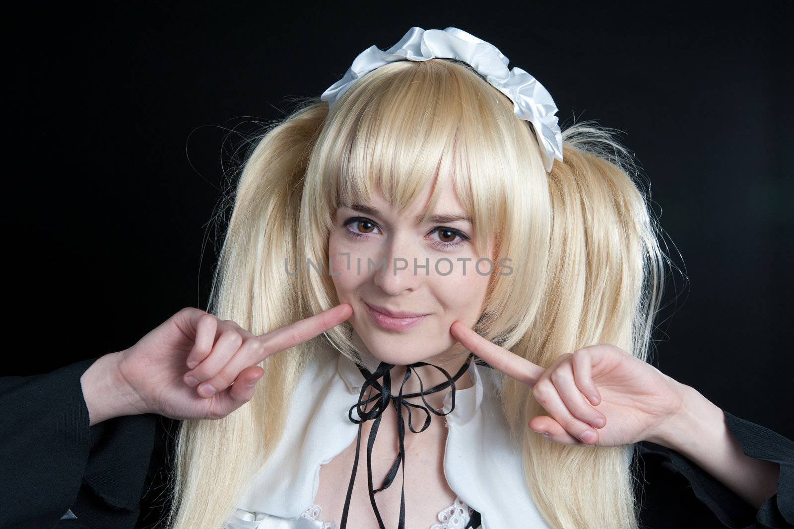 Portrait of young girl in anime lolita suit by zybr78