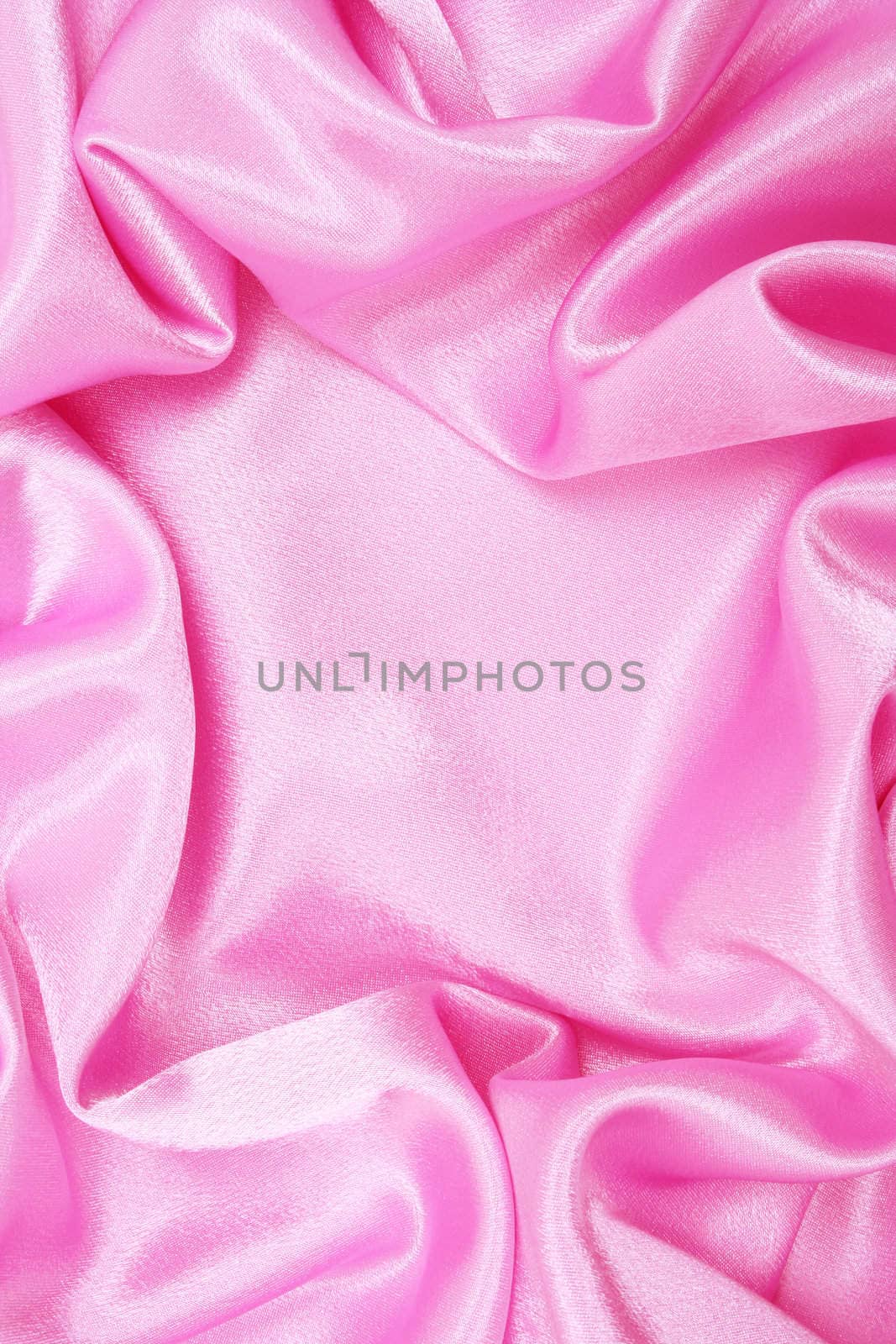 Smooth elegant pink silk can use as background 