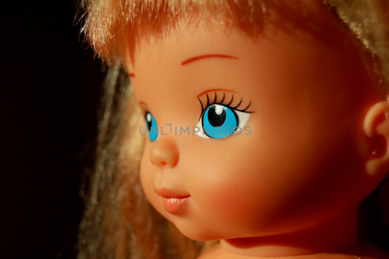 Portrait of a blue eyes baby doll