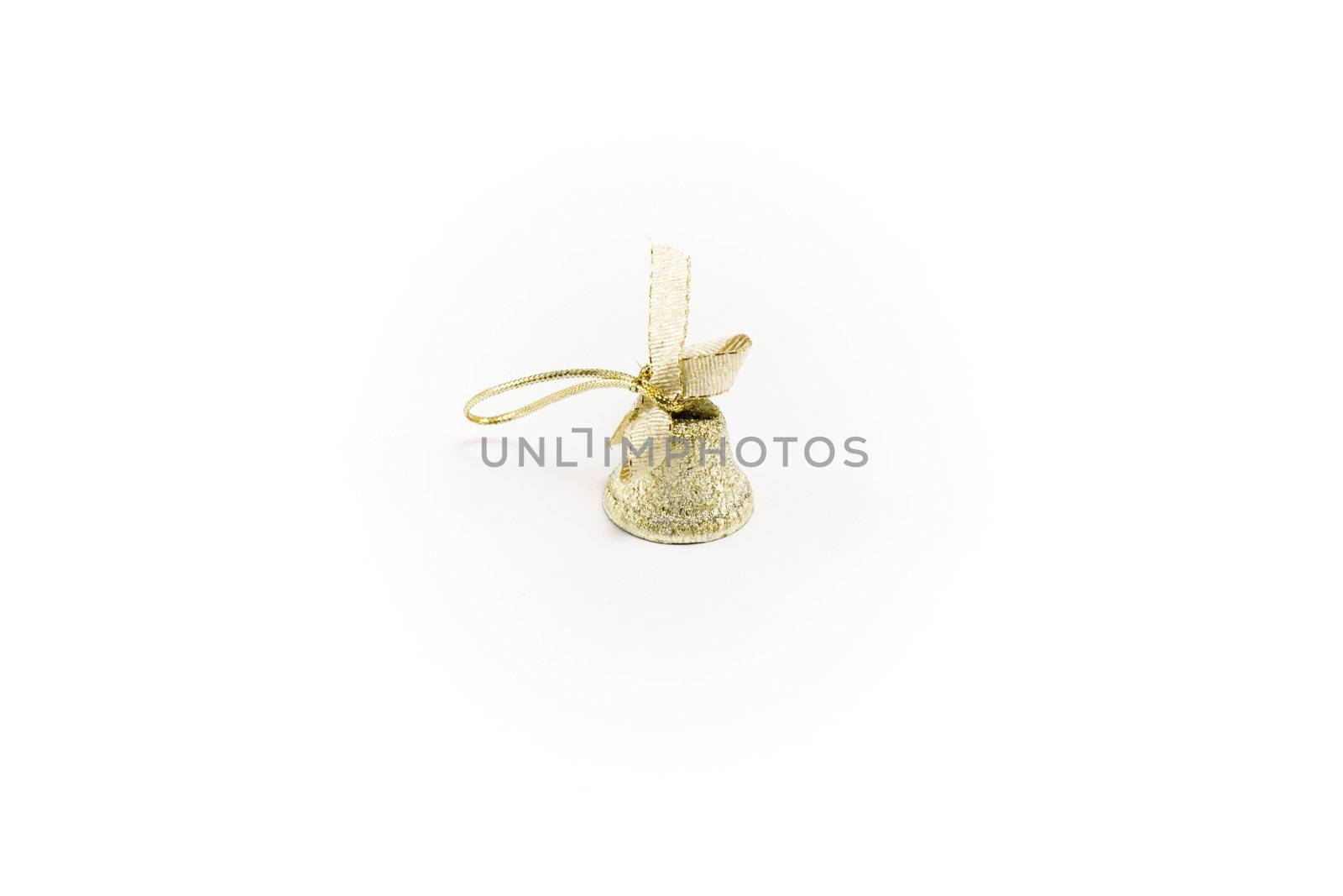 Gold(en) campanula insulated on white background