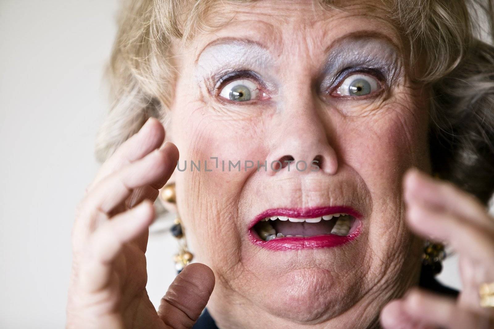Horrified Senior Woman by Creatista
