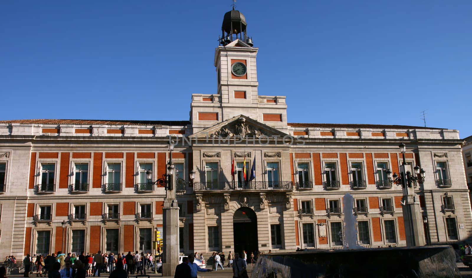 The Old Post Office at the Puerta del Sol in downtown Madrid. 