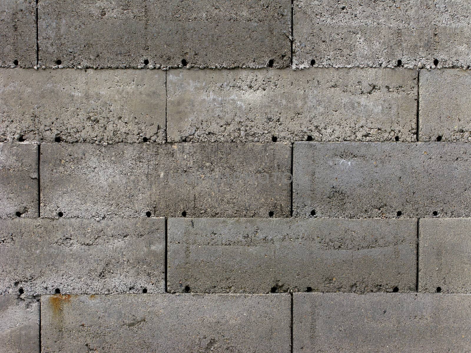 Wall of concrete blocks by wander
