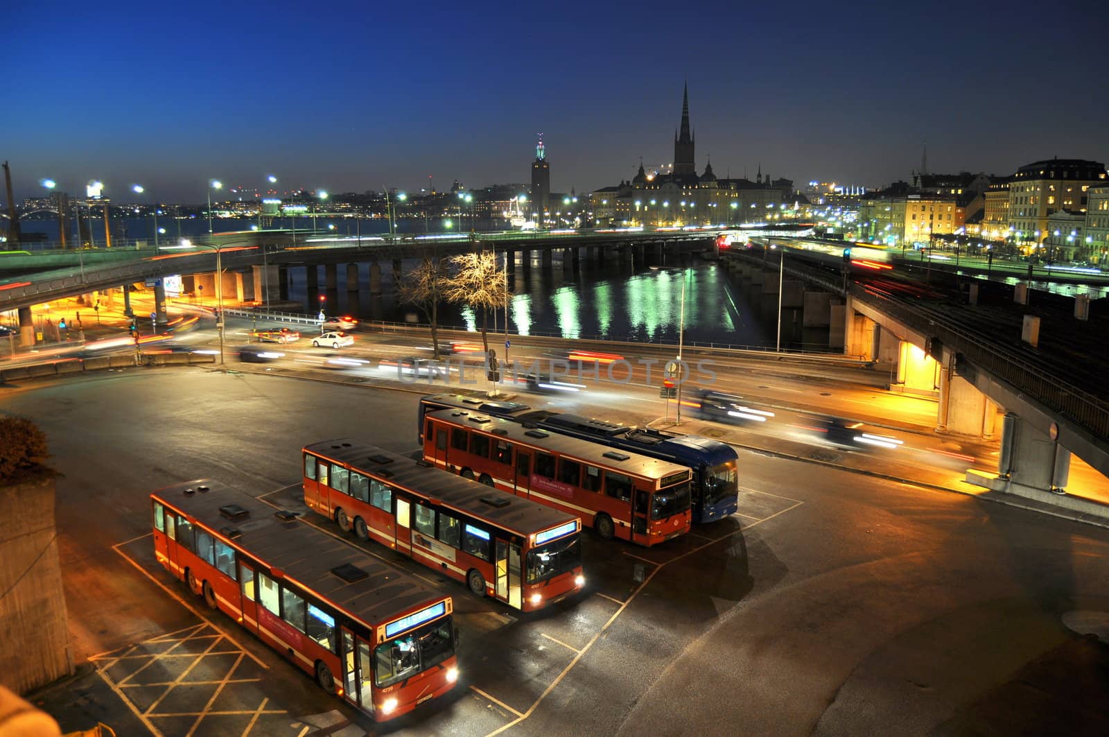 Nightscene over Stockholm.