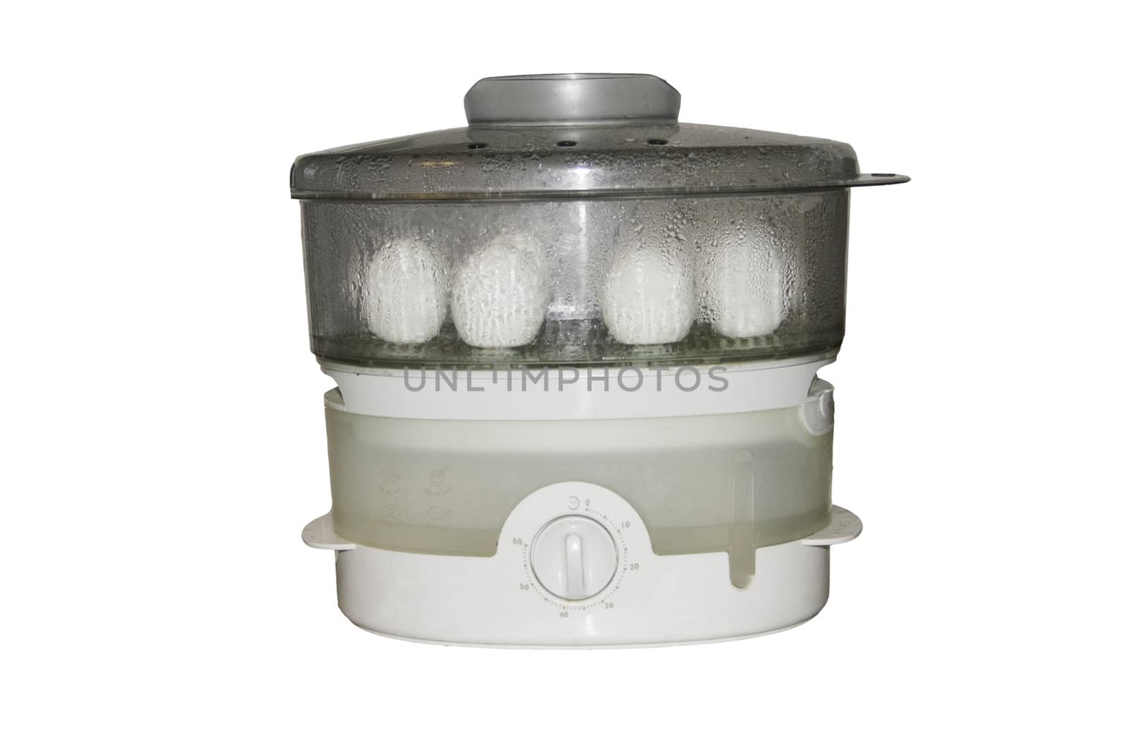 working steam cooker with 4 four eggs