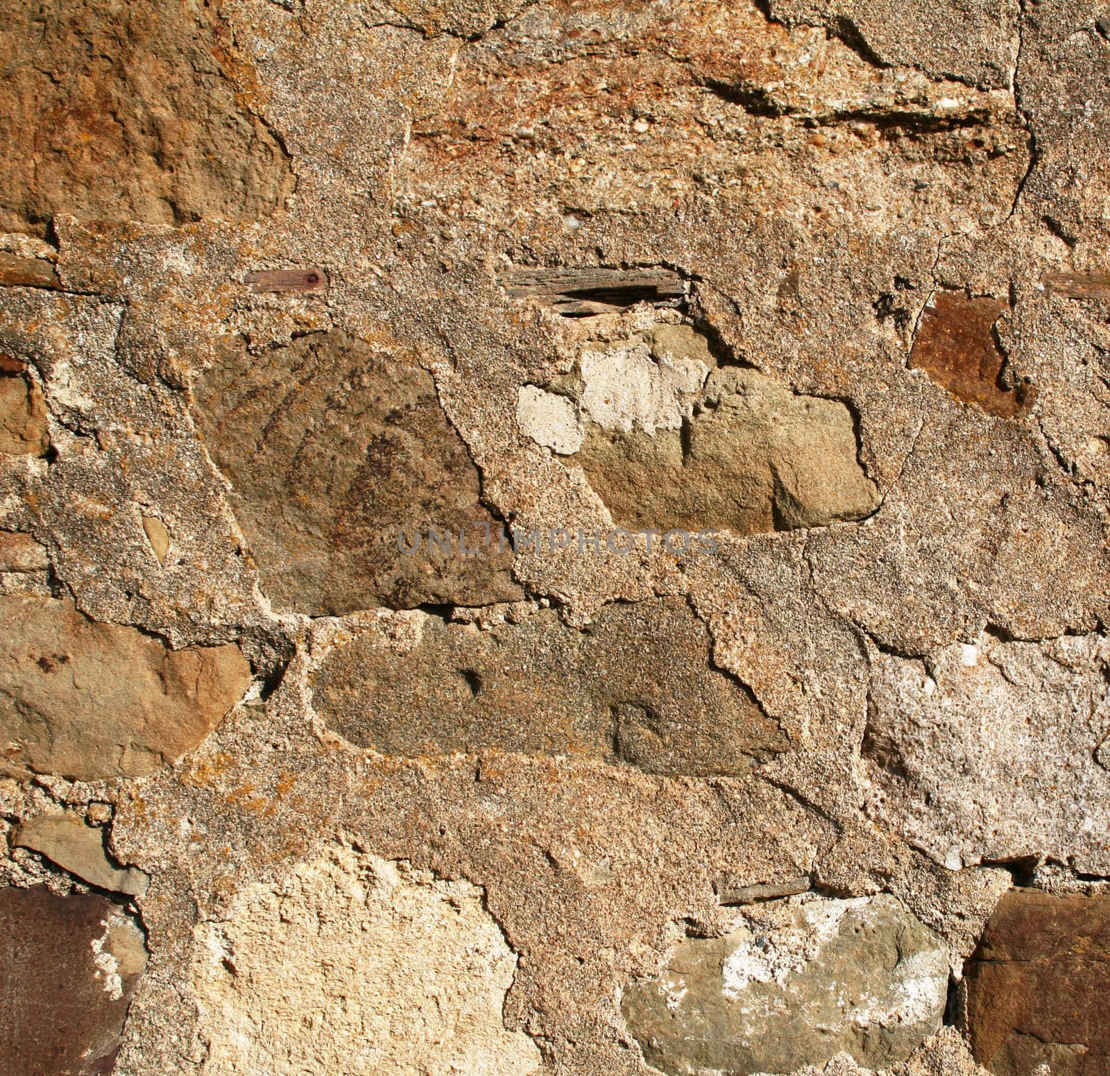 Abstract old colorful stone wall can use as background 