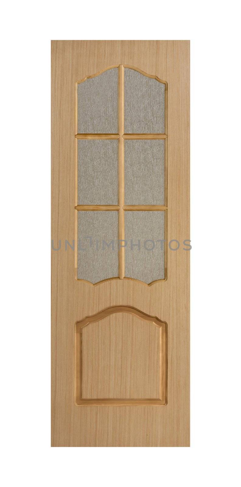 Common house interior door isolated on white background