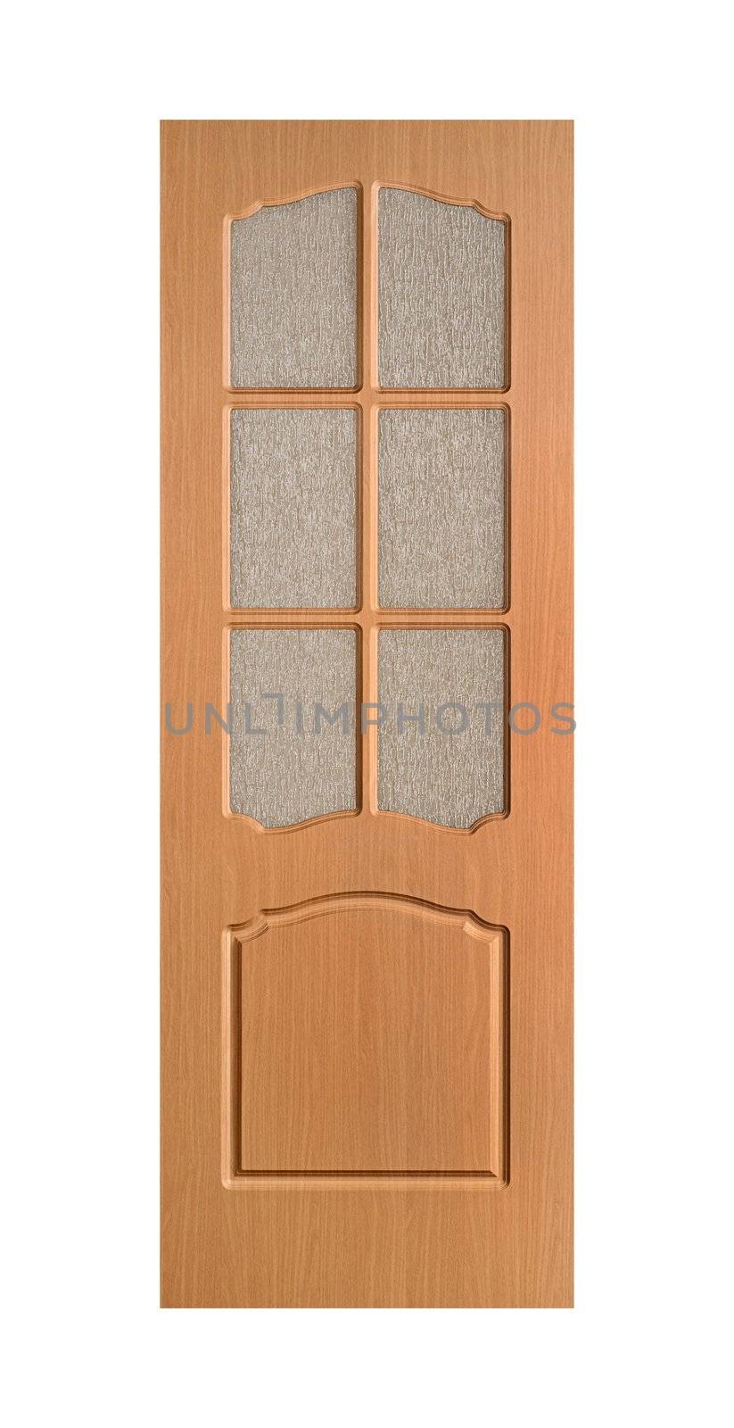 Common house interior door isolated on white background