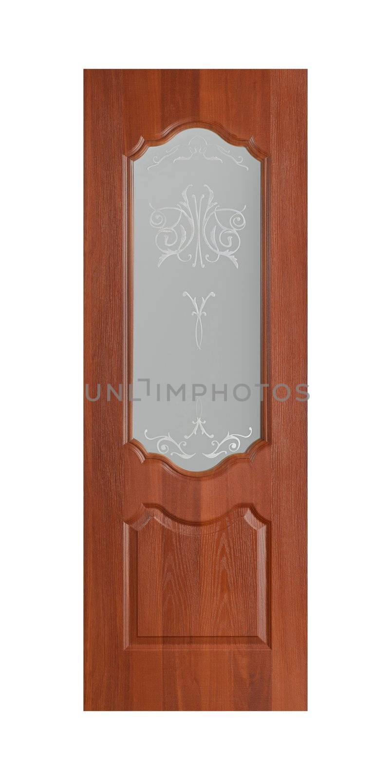 Common house interior door isolated on white background