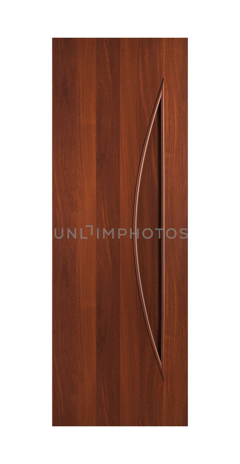 Common house interior door isolated on white background