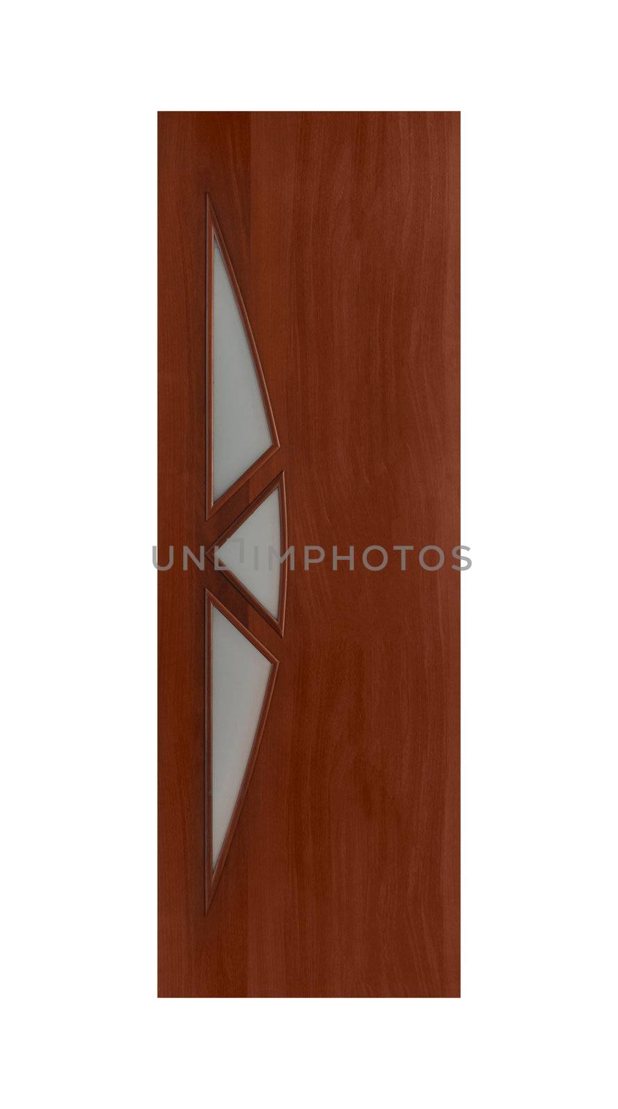 Common house interior door isolated on white background