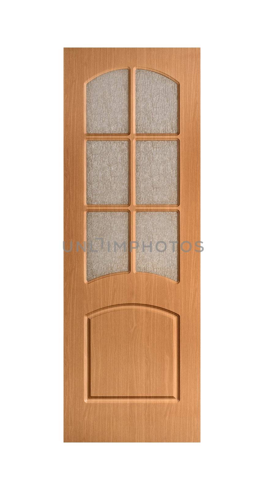 Common house interior door isolated on white background