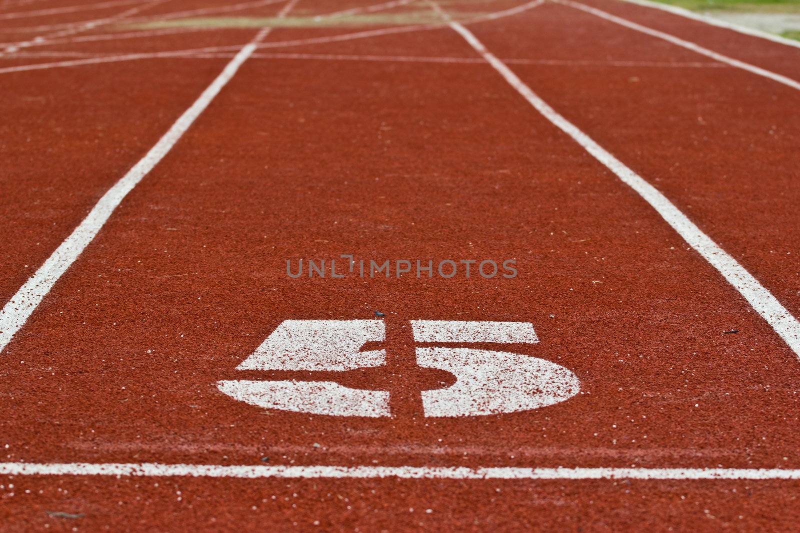 Racing lanes with numbers by wasan_gredpree