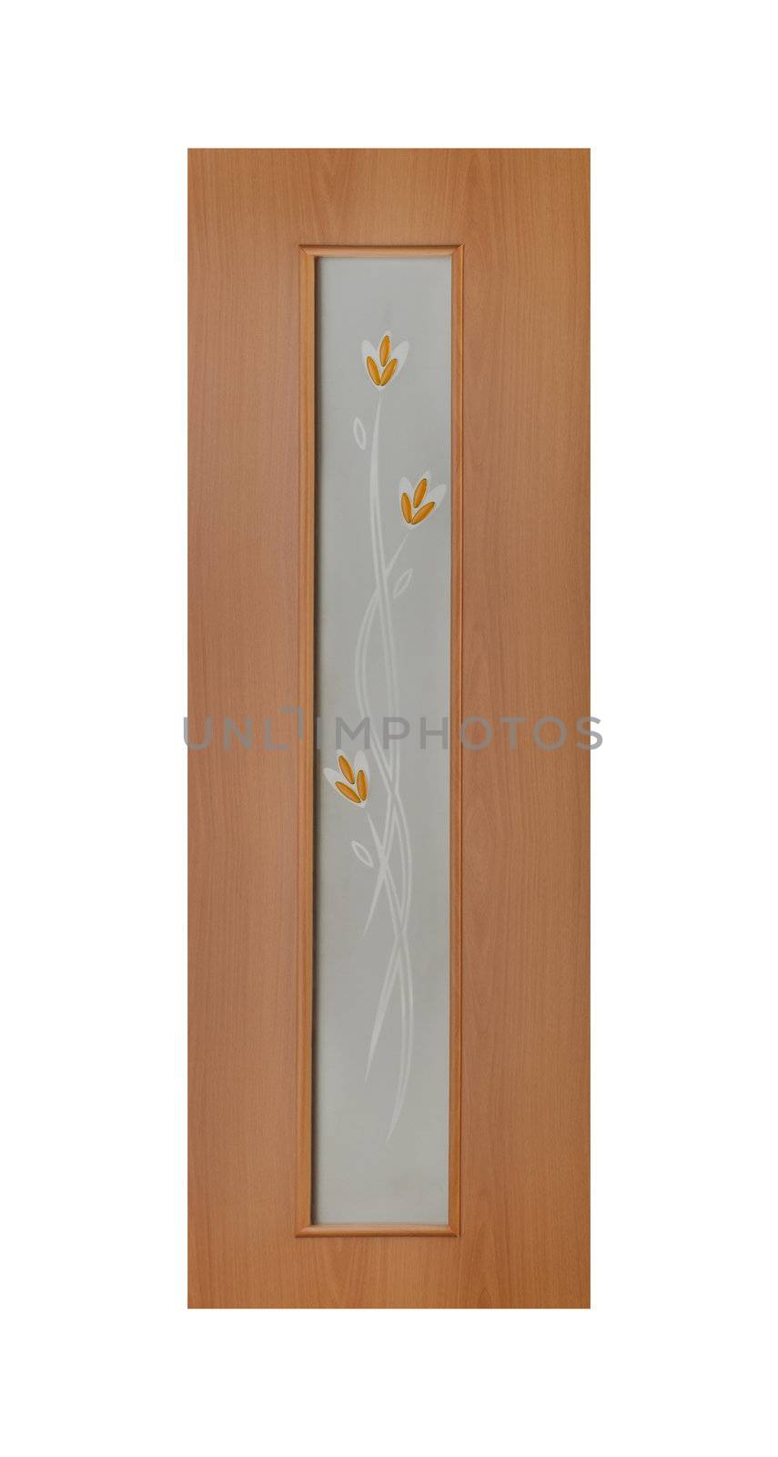 Common house interior door isolated on white background