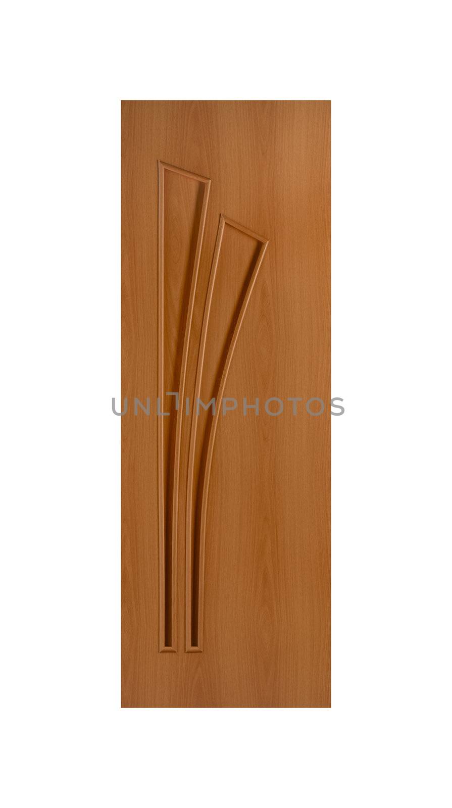 Common house interior door isolated on white background