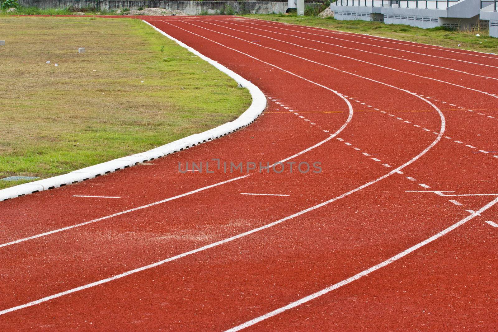 Racing lanes with numbers by wasan_gredpree