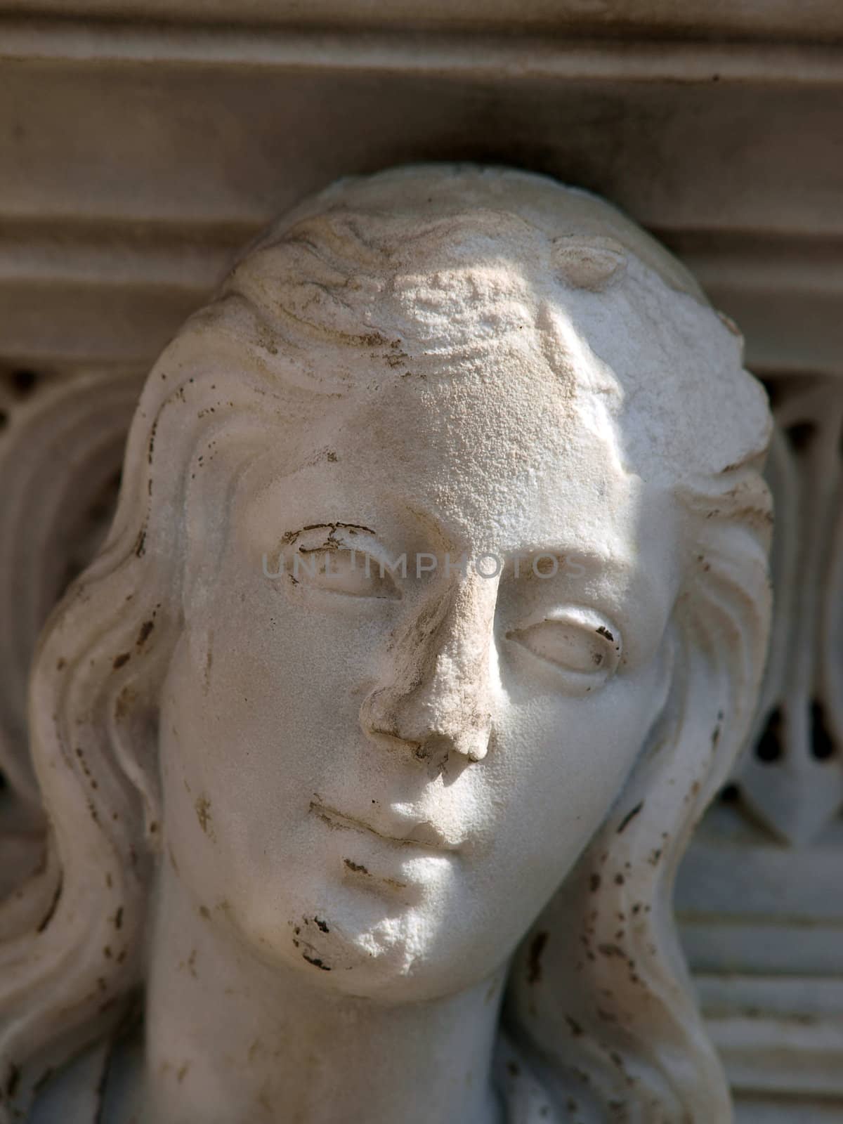 Siena - Face of the woman from Capella Di Piazza at Palazzo Pubblico