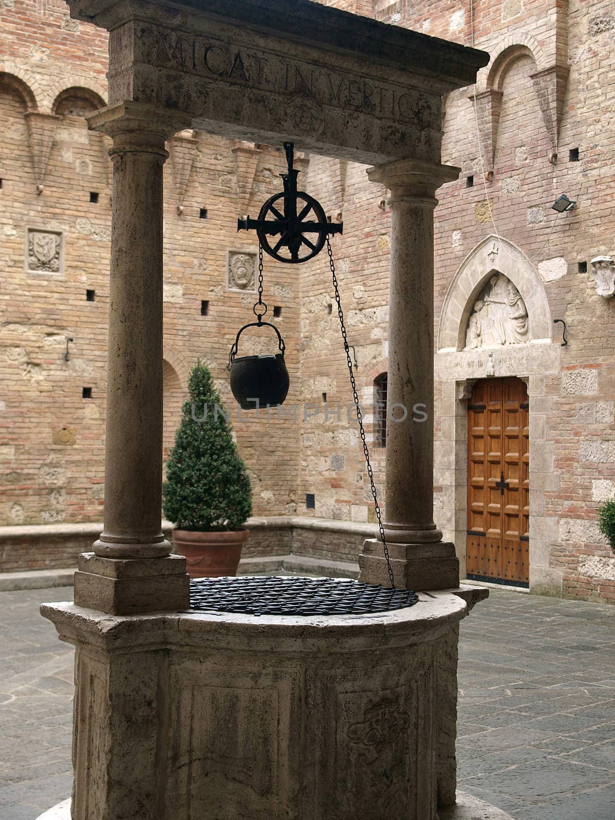 Siena - the courtyard of the Palazzo Chigi-Saracini