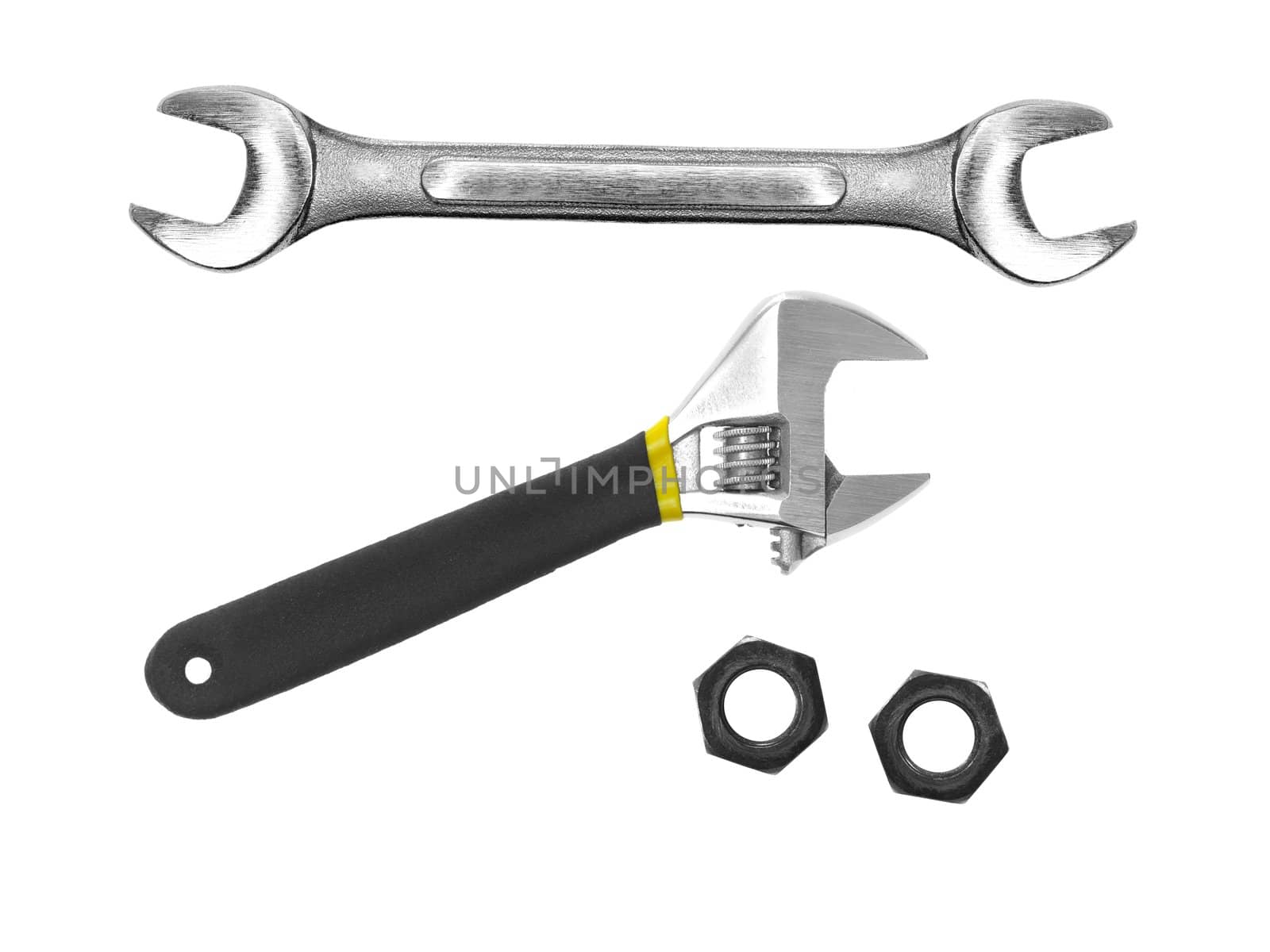 Tools isolated against a white background