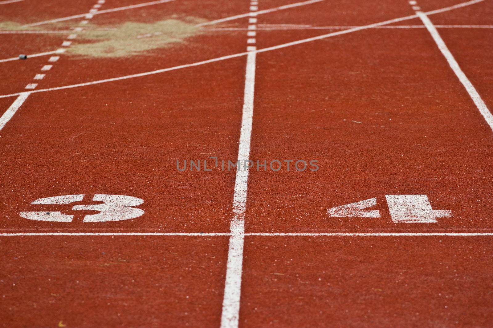 Racing lanes with numbers by wasan_gredpree