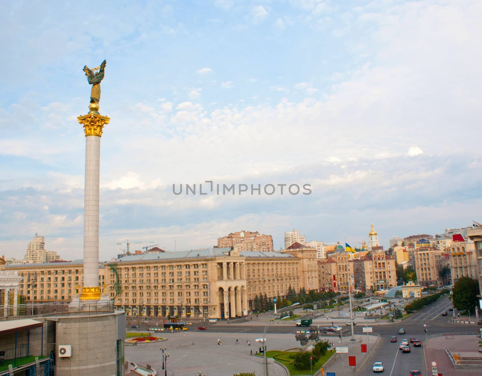 Central square of Kiev, Ukraine in the morning