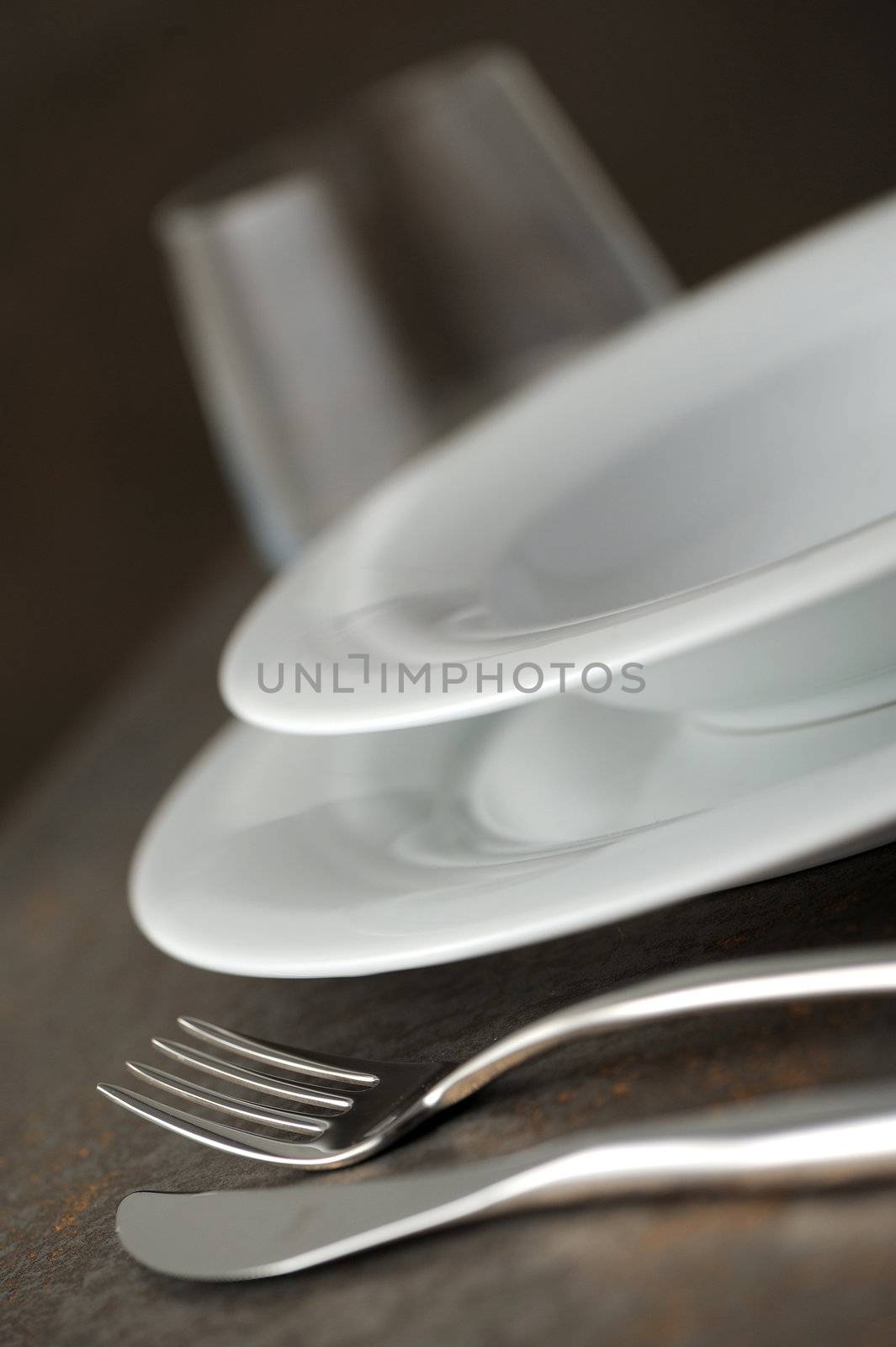 Close-up of silverware , on the dining table.