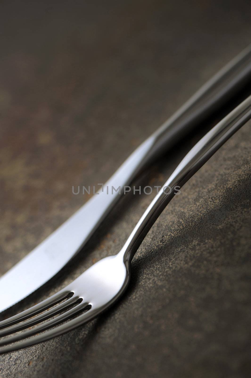 Close-up of silverware , on the dining table.