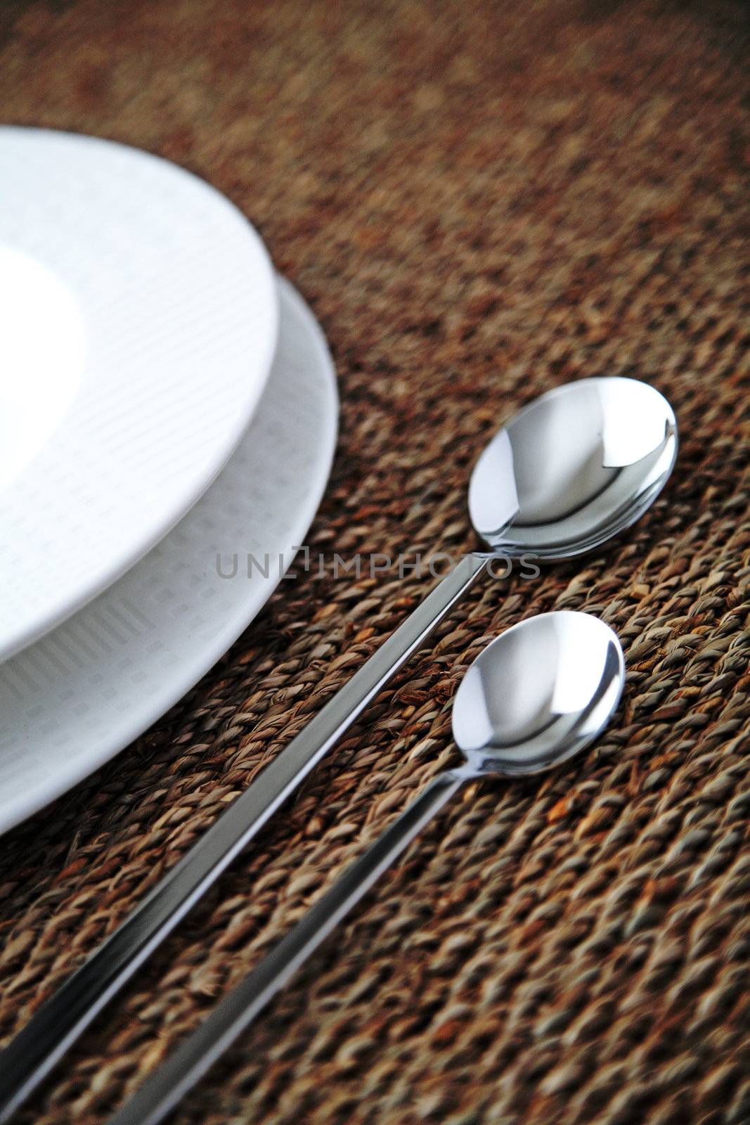 Close-up of silverware , on the dining table.
