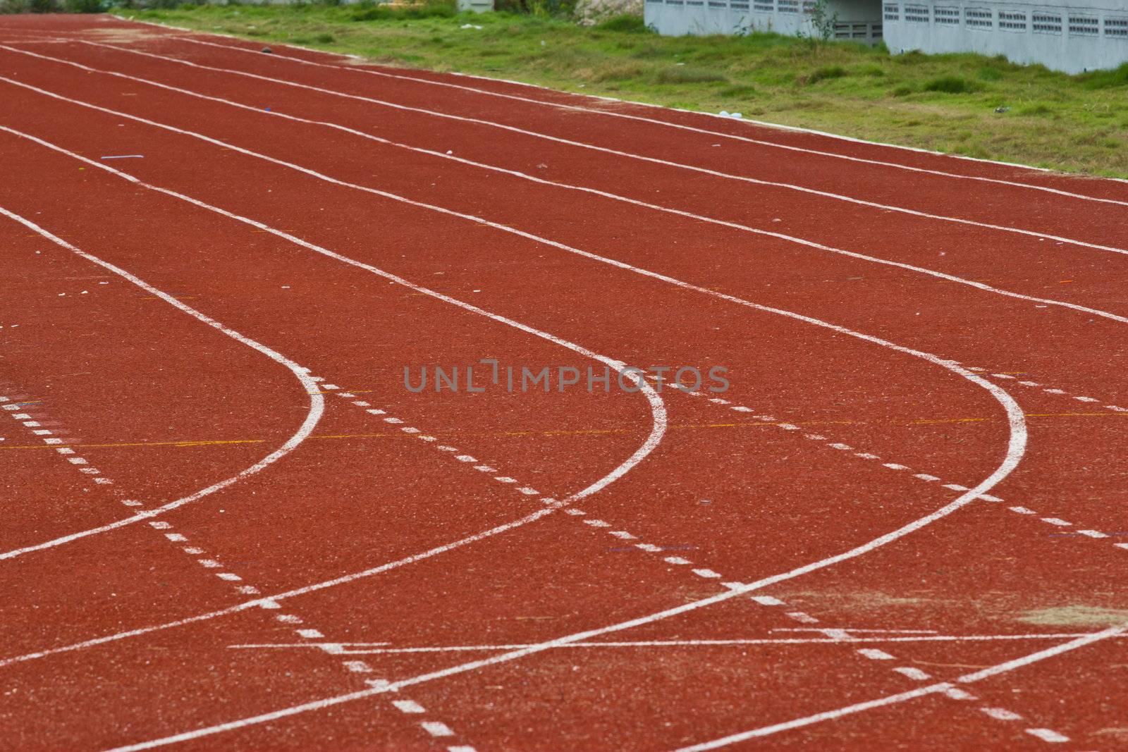 Racing lanes with numbers by wasan_gredpree