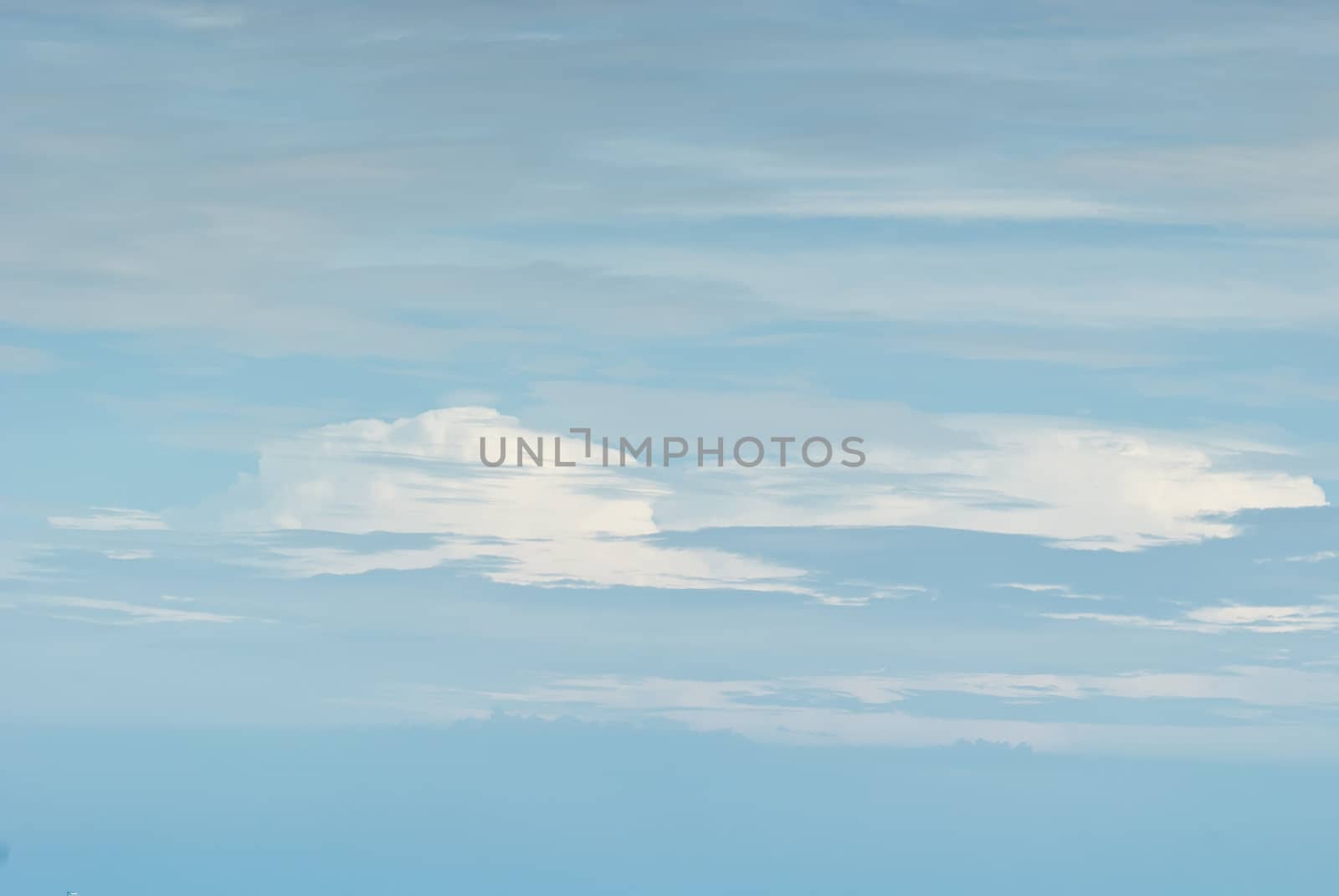 The beautiful white clouds and blue sky