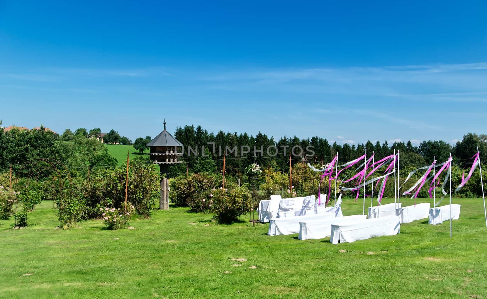 Beautiful outdoor wedding location, taken in upper austria