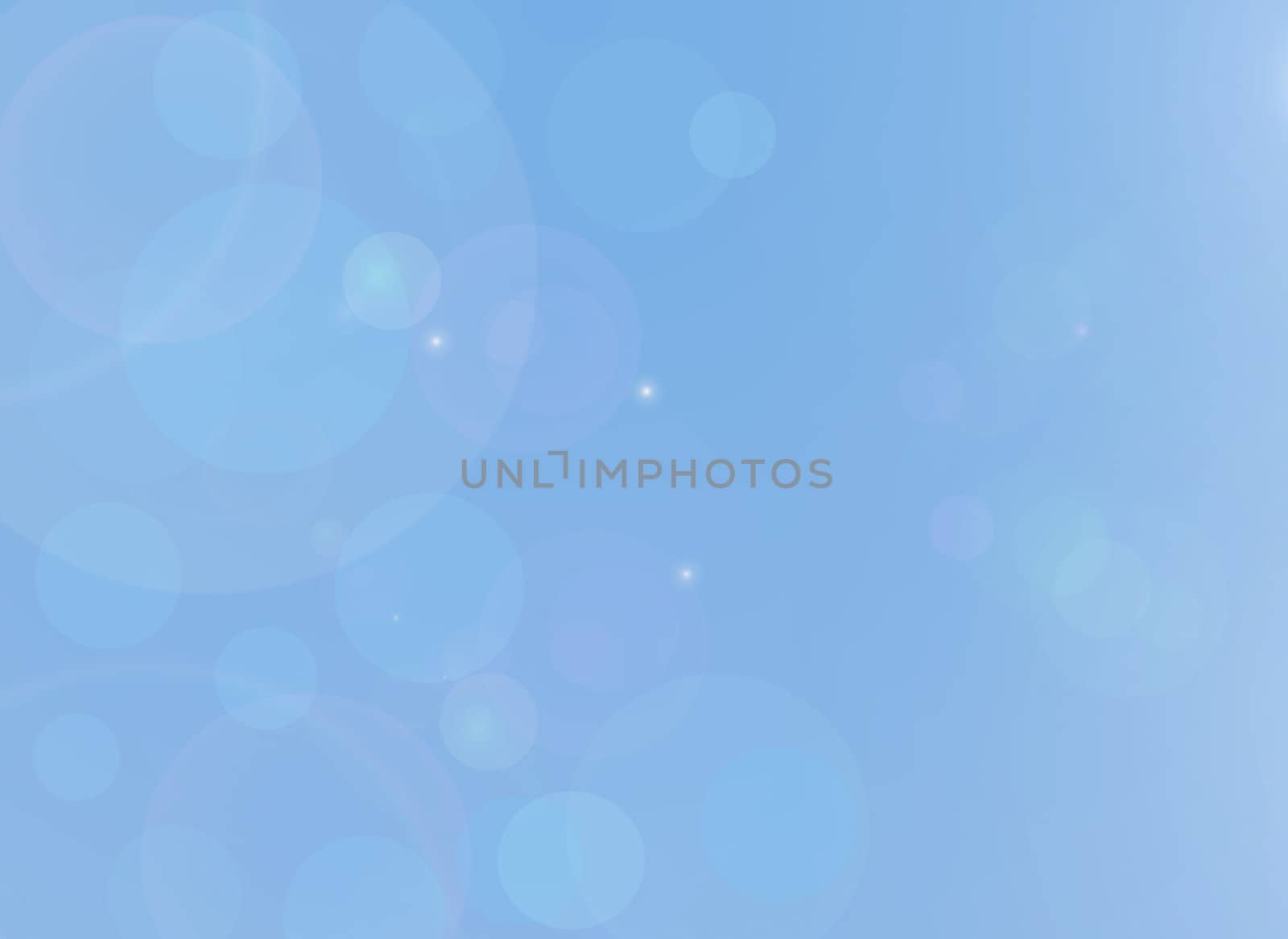 Blue abstract background with soft bubble shape