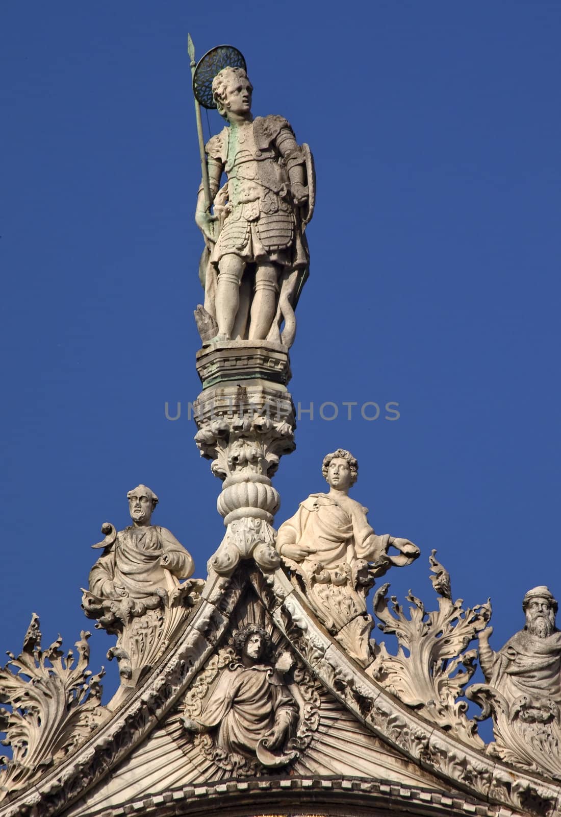 Saint Marks Basilica Statues Venice Italy by bill_perry