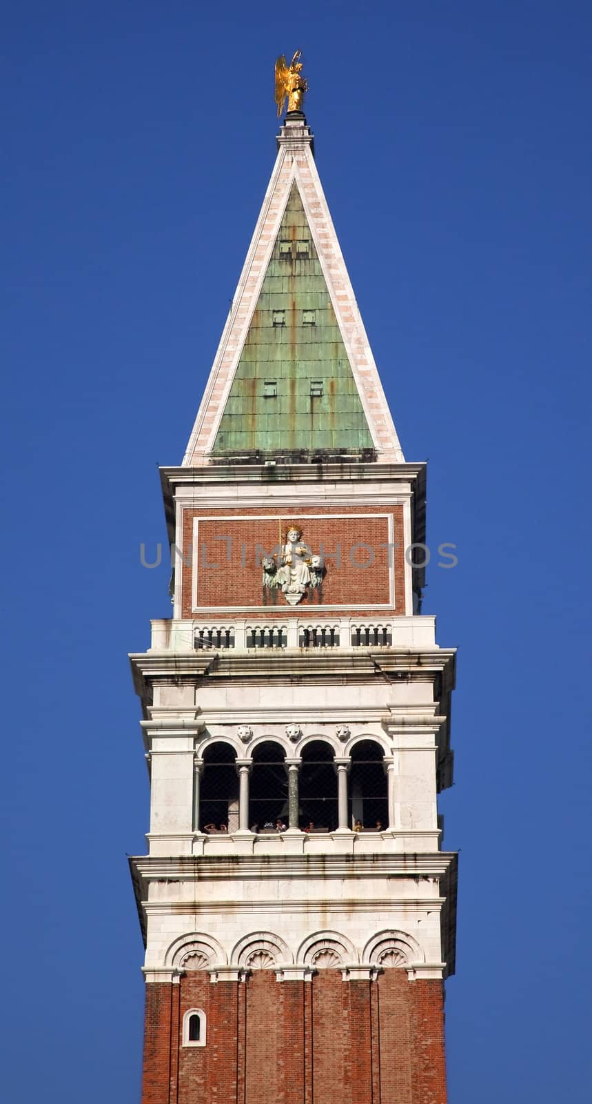 The Campanile Bell Tower Close Up Venice Italy