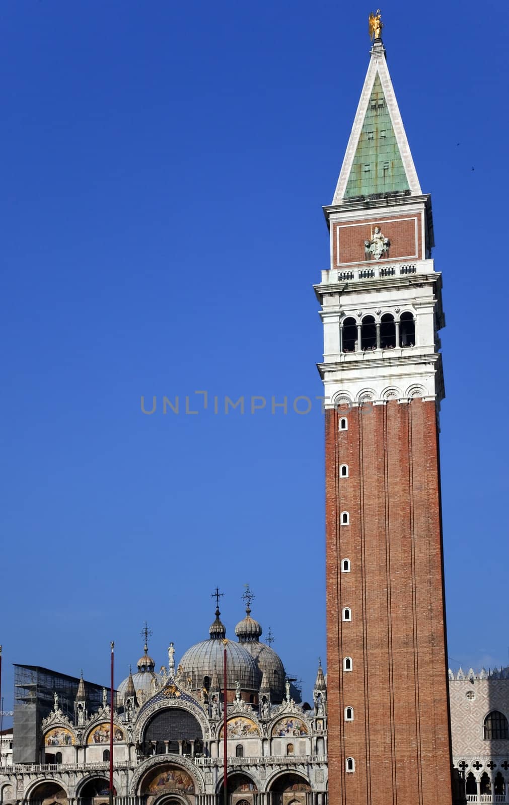 Saint Mark's Basilica, Cathedral, Church Campanile Bell Tower Venice Italy