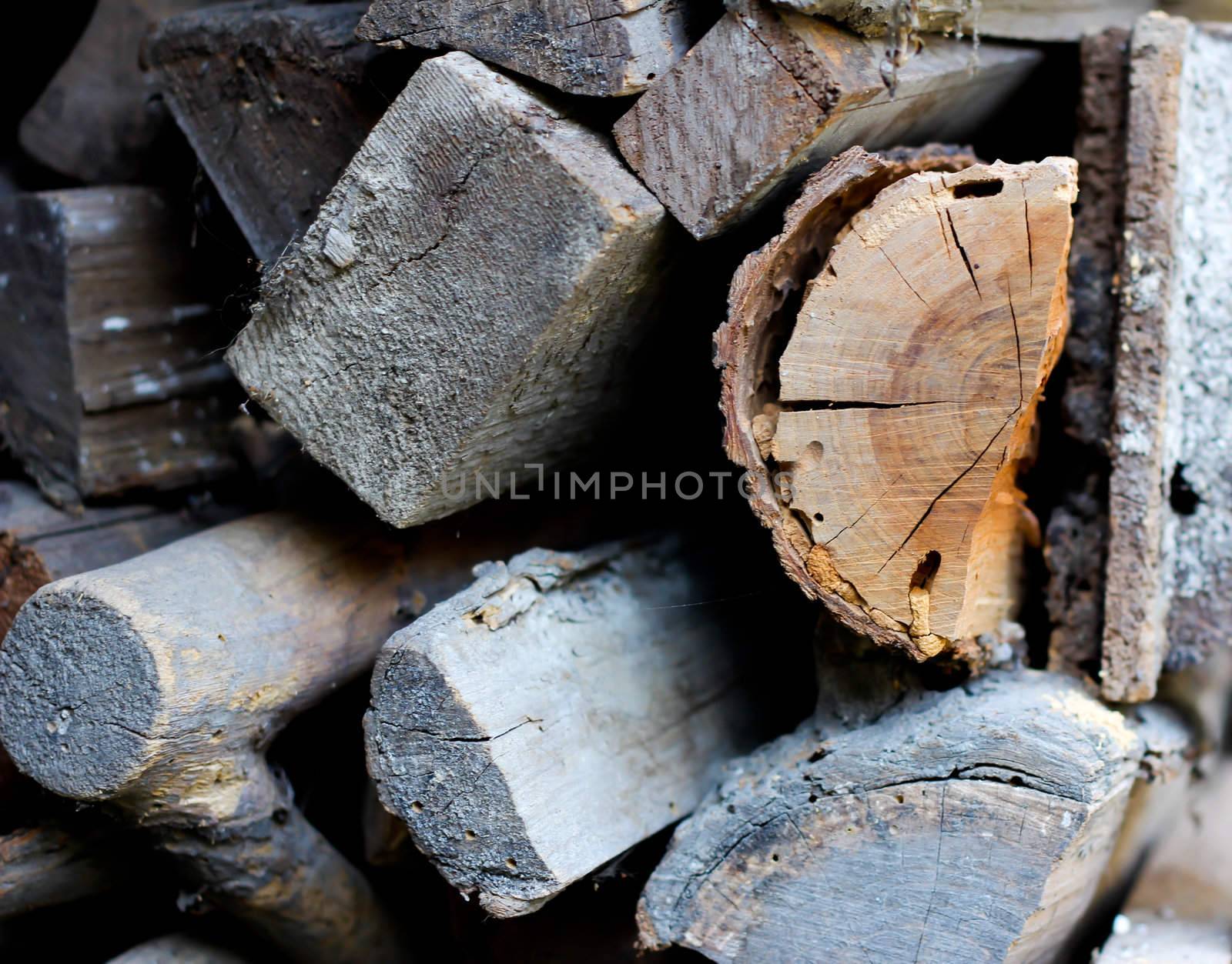 Pile of different woods