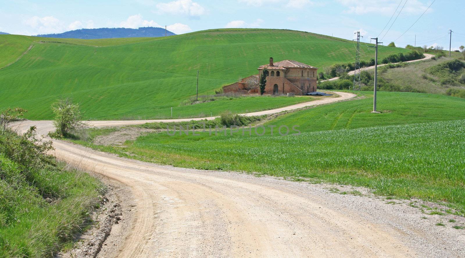 Italy. Val D'Orcia valley. Tuscany landscape