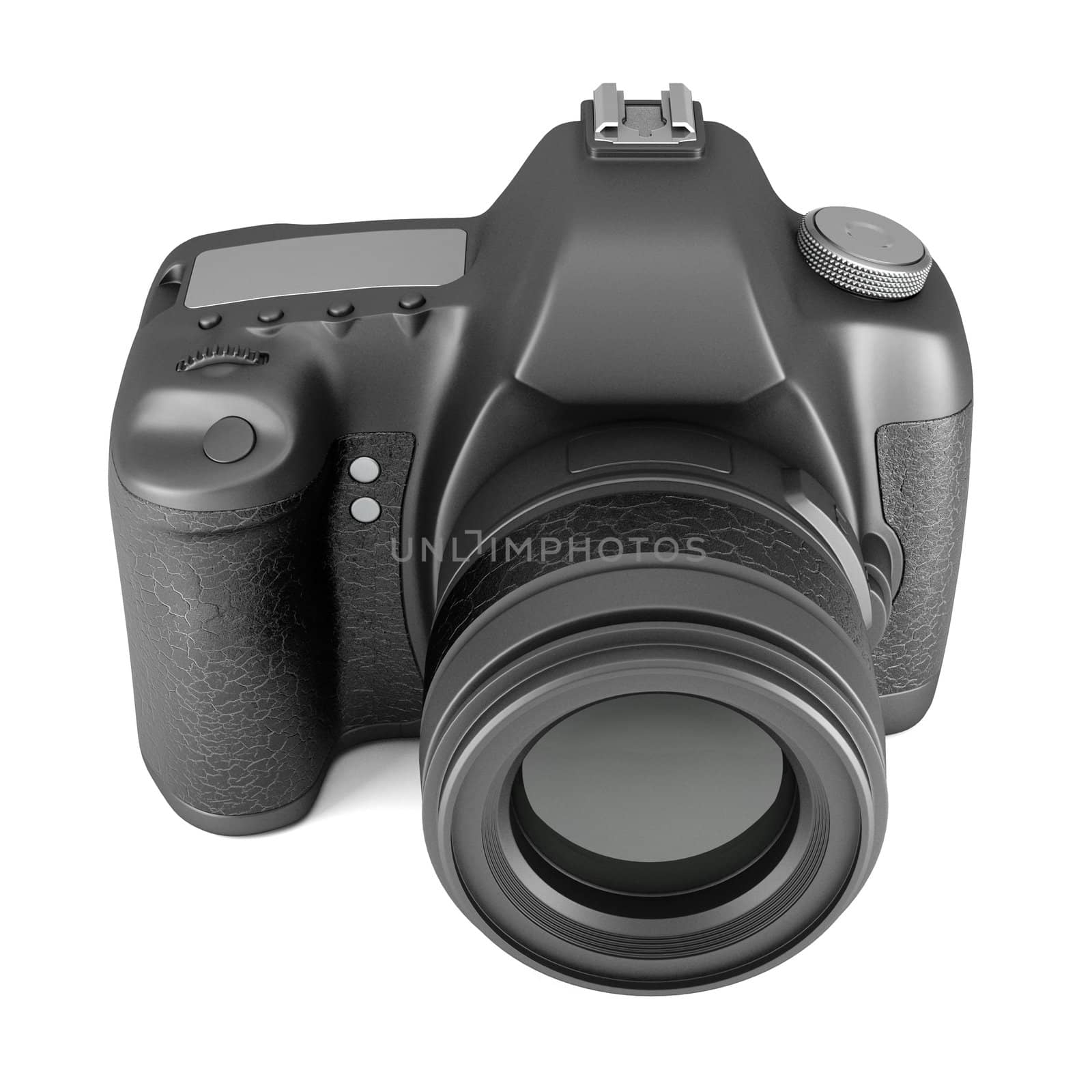 Digital camera image on white background