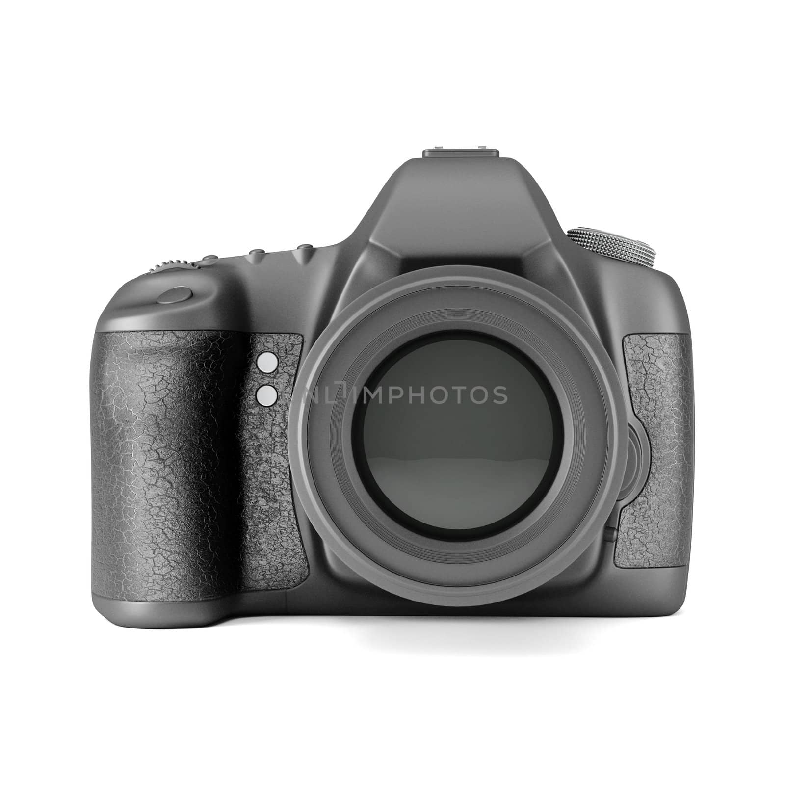Digital camera image on white background