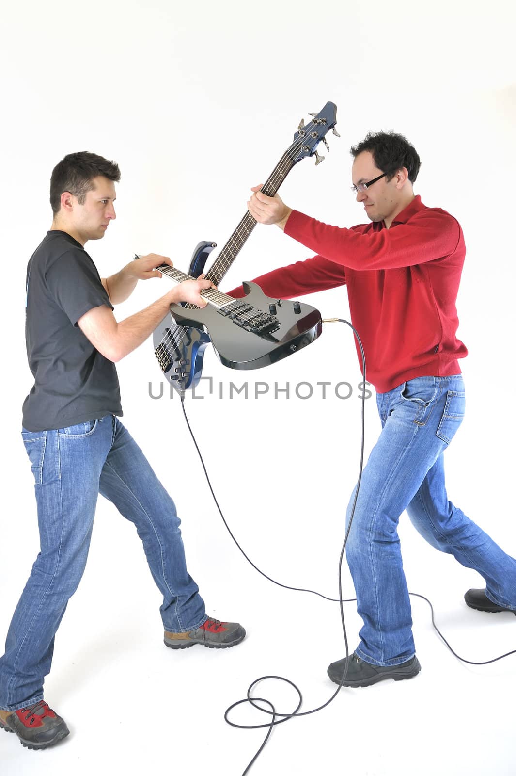 young musicians fighting