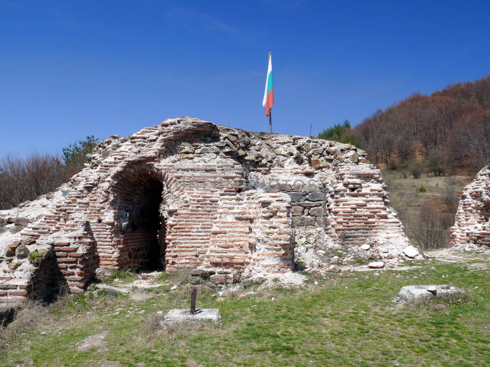 Old ruins of Troyan Gates fortress. Rodops mountains. Ihtiman. Bulgaria