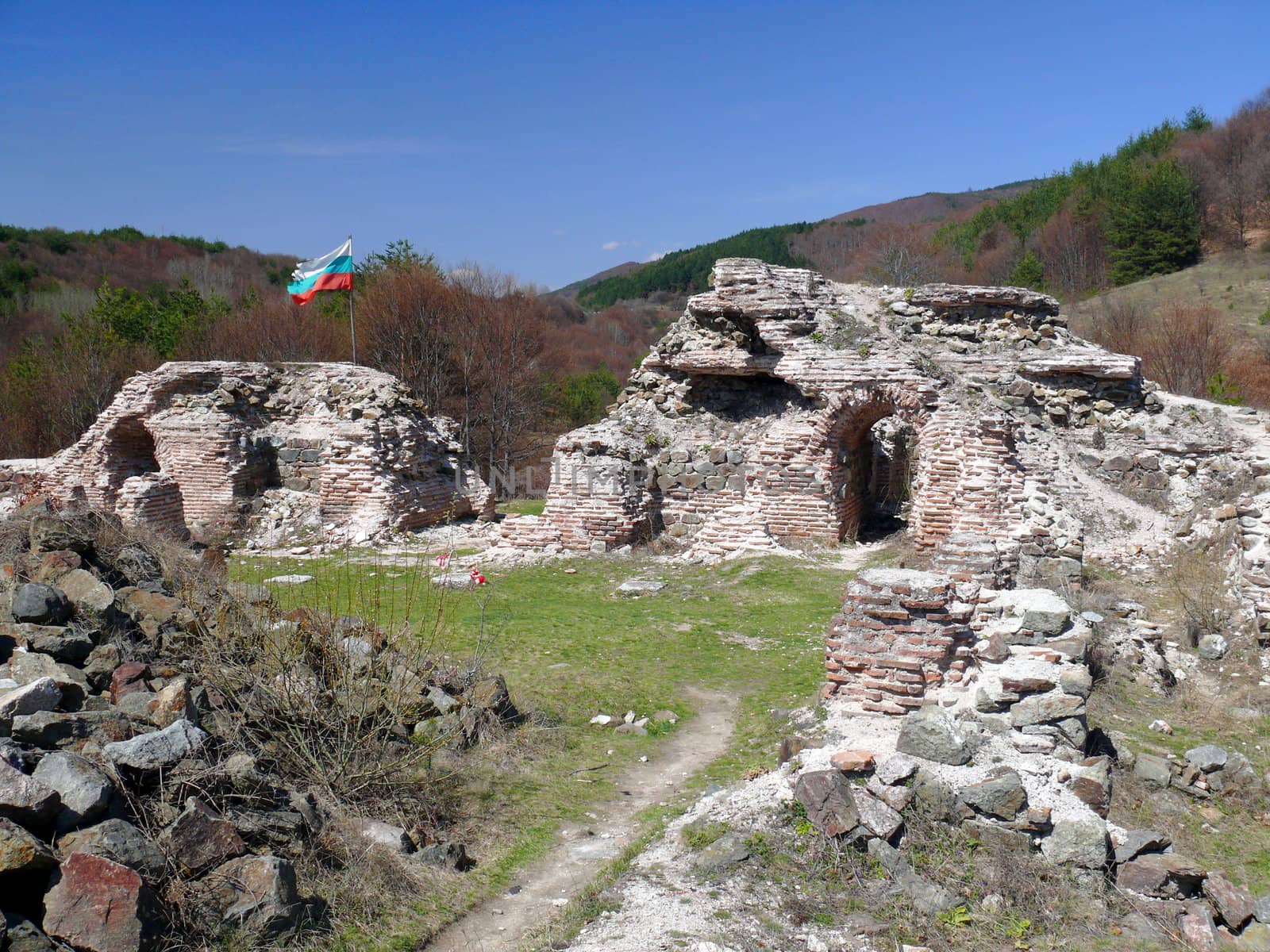 Old ruins of Troyan Gates fortress. Rodops mountains. Ihtiman. Bulgaria by Stoyanov